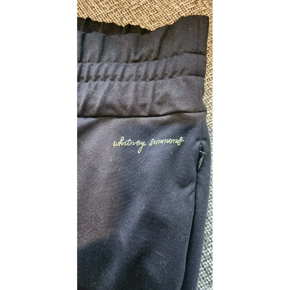 Gymshark X Whitney Summers V2 Black Sweats Ankle Ruching Drawstring XS NEW Joggr